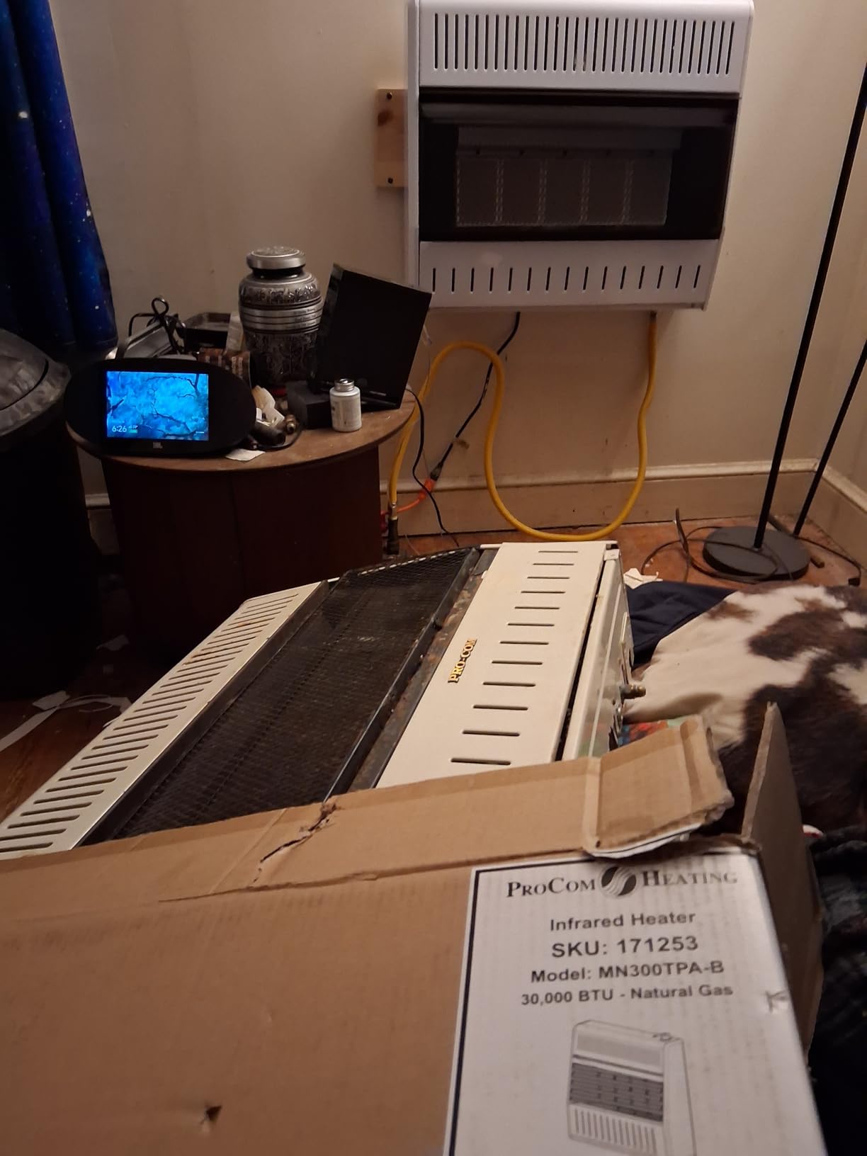 ProCom Heating Natural Gas Ventless Infrared Plaque Heater With Base Feet - 30,000 BTU, T-Stat Control - Model# MN300TPA-B customer photo 2