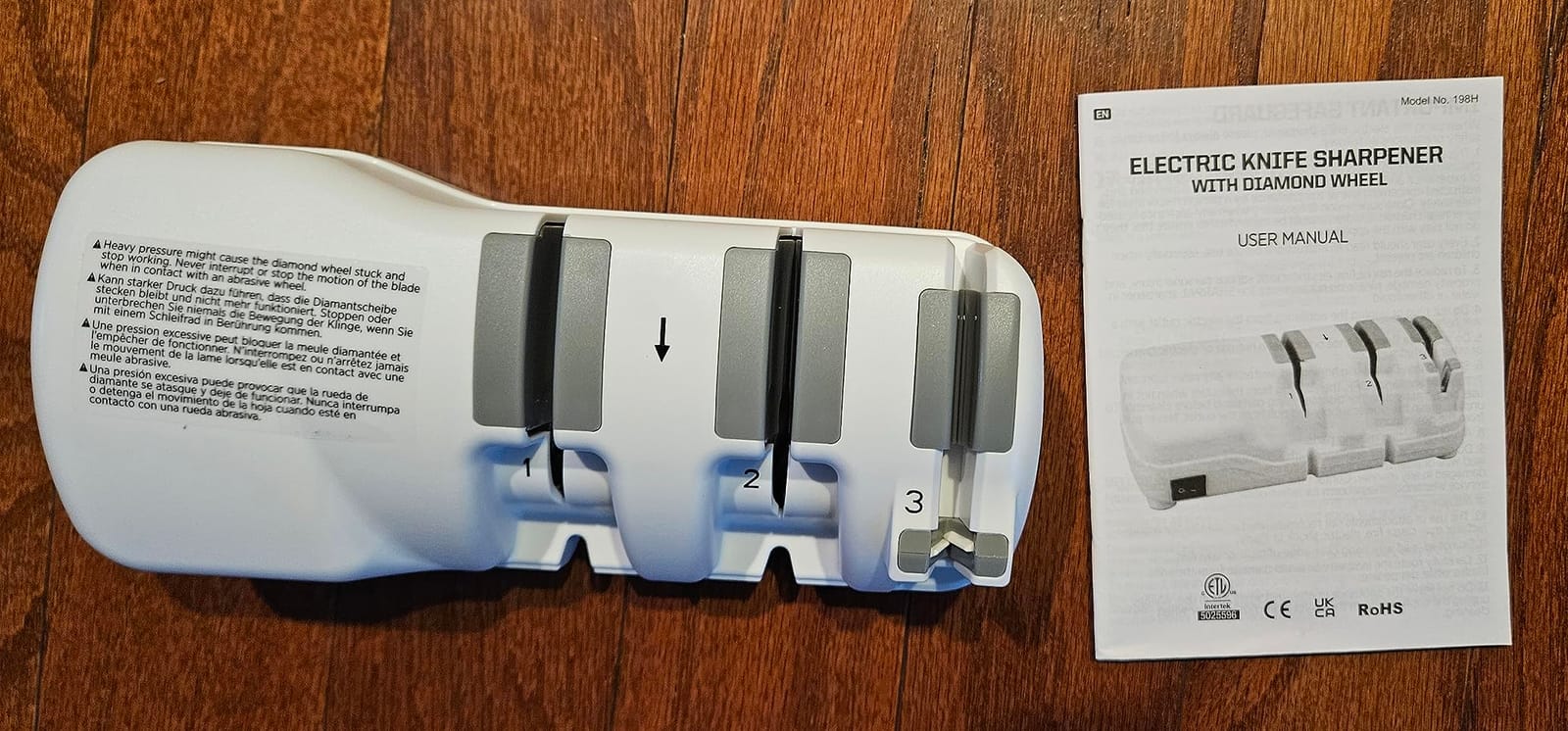 SHARPAL 198H Electric Knife Sharpener 3 Stage with Diamond Wheels customer photo 2