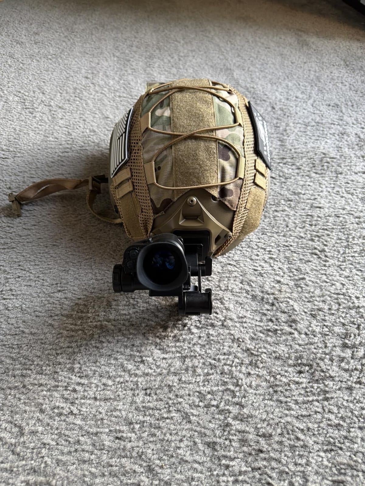 GOYOJO NVG10 Night Vision Monocular Helmet-Mounted Goggles,1080P HD NVG with 1X Optical Zoom, Adjustable Infrared, IP66 Waterproof for Hunting, Surveillance, Camping, Built-in Compass customer photo 2