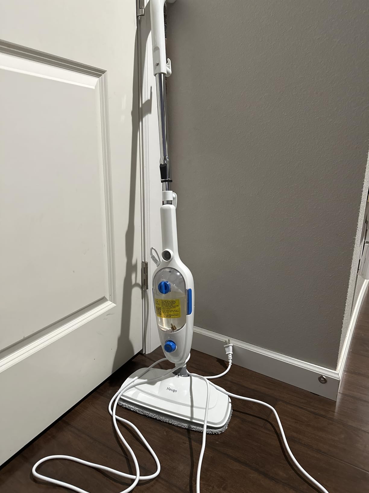 Steam Mop for Hardwood Floor Cleaning, Floor Steamer Cleaner Lightweight for Vinyl, Laminate, Carpet, Tile Hard Floors w/Adjustable Steam Modes & Height, 23ft Cord, 2 Washable Pad customer photo 2