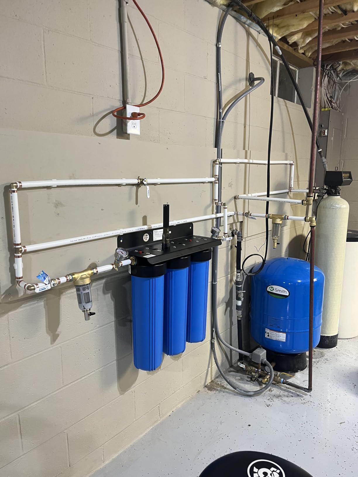 Waterdrop WHF3T-FG 3-Stage Whole House Water Filter System for Well Water | Reduces Iron & Manganese, Lead, Chlorine & Odor, 7-Stage Filtration, 5 Micron, 15 GPM, 1