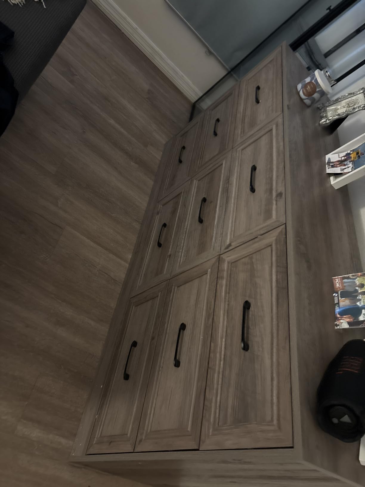 Fameill Dresser for Bedroom, 6 Drawer Wide Dresser Organizer with Charging Station, Tall Dresser for Hallway, Wood Dresser with Metal Handles, Ash Grey customer photo 1
