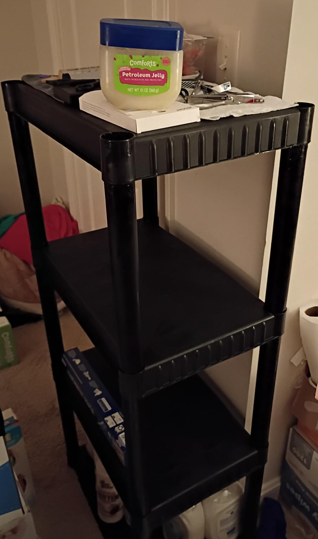 Plano 4-Shelf Plastic Storage Shelves, 48” x 23” x 14”, 200lb Capacity, Pantry, Office, Closet and Garage Shelves, Easy to Assemble, Durable Plastic Shelving Unit customer photo 2