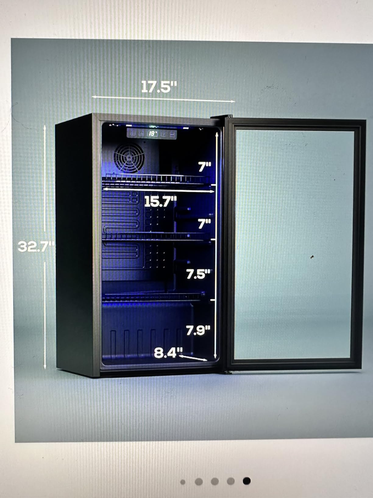 130 Can Beverage Refrigerator, 3.2 Cu.Ft Mini Fridge Beverage Cooler customer photo 2