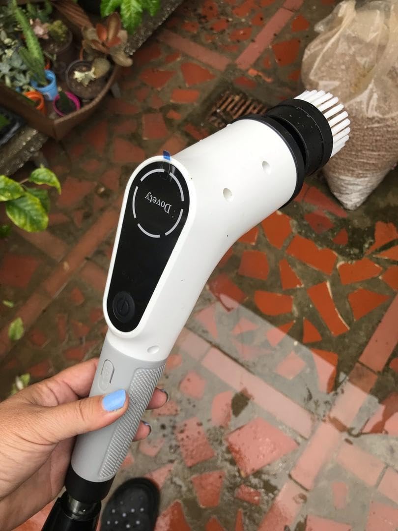 Dovety Electric Spin Scrubber, Extendable Handle, 8 Brush Heads-WH customer photo 2