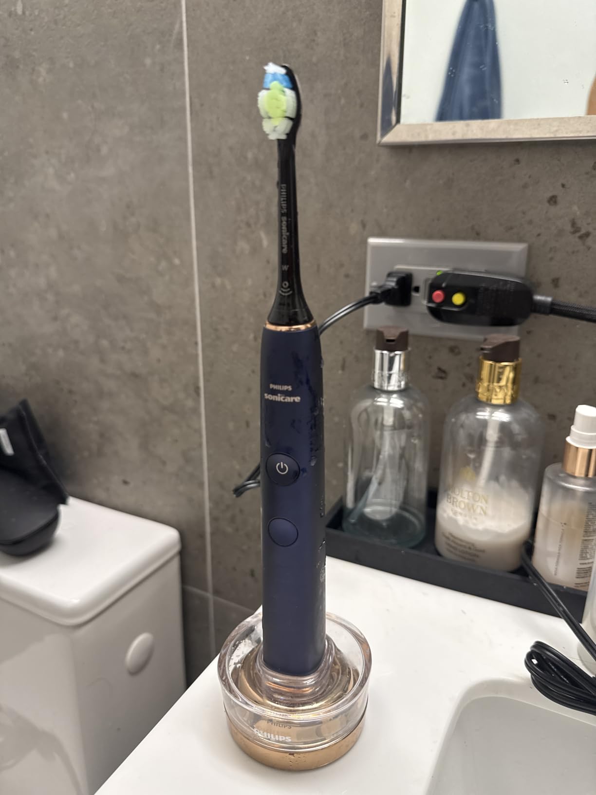 Philips Sonicare DiamondClean 9750 Electric Toothbrush, 4 Brush Heads, Blue customer photo 1