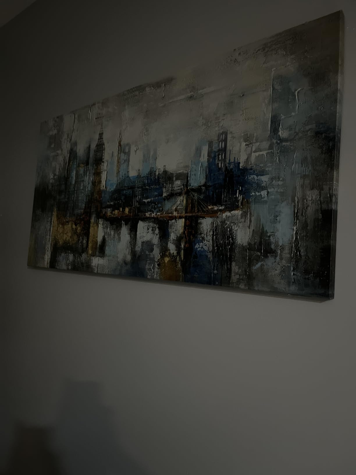 Wall Art for Living Room - Abstract Canvas Wall Decor, Modern Minimalist Painting in Black and White - Framed pictures for Bedroom, Office Artwork, Brown Bedroom Wall Decor Above Bed 29×58IN customer photo 2