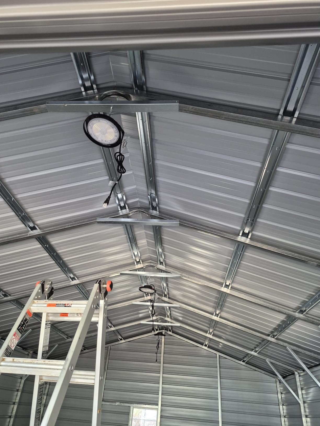 CINOTON 160W UFO LED High Bay Light, Aluminum LED Shop Lights with 24000LM, 5000K Commercial Bay Lighting for Warehouse Garage Workshop Factory Hall, 6' Cable & Safety Rope, ETL Listed 2 Pack customer photo 2