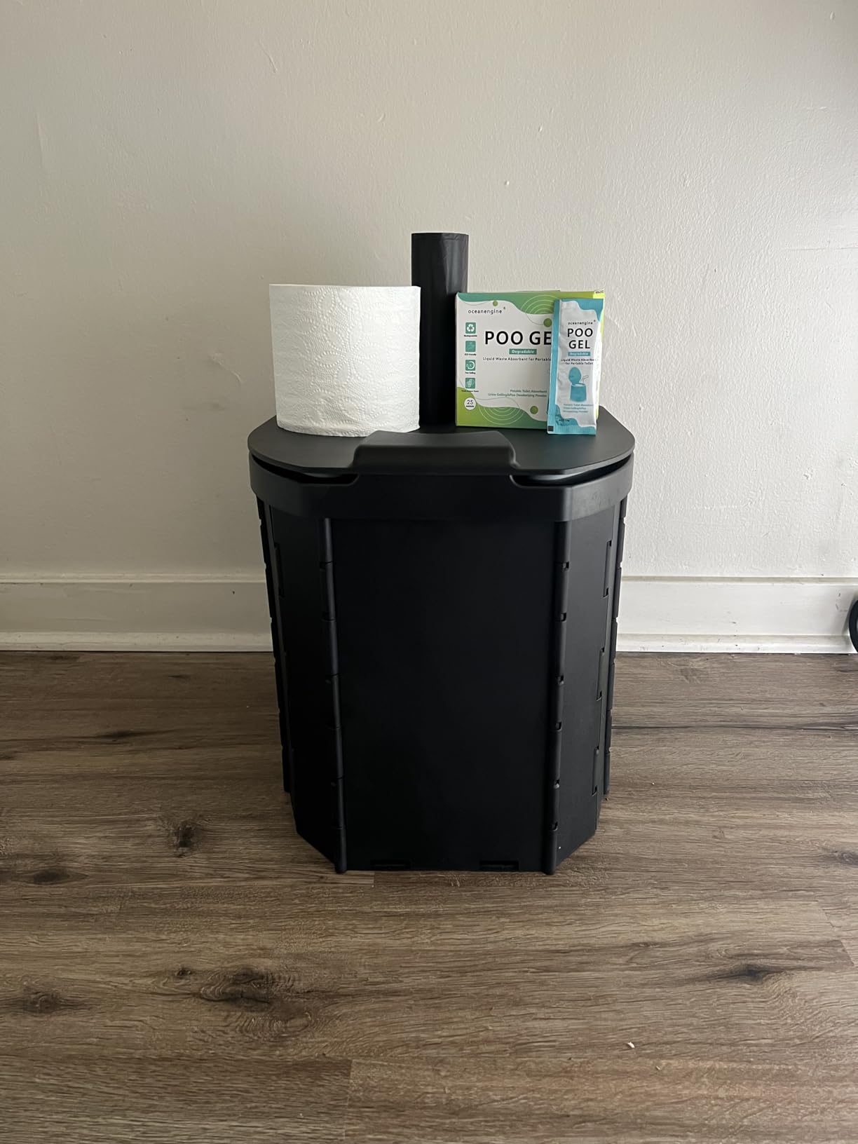 Portable Toilet, Upgraded 15'' toilet With Removable Paper Holder, Camping Toilet With A Load Capacity Of 450 Lbs, Portable Potty for Camping, Hiking, Road Trip, Car, RV, Tent, Beach, Truck Drivers customer photo 2