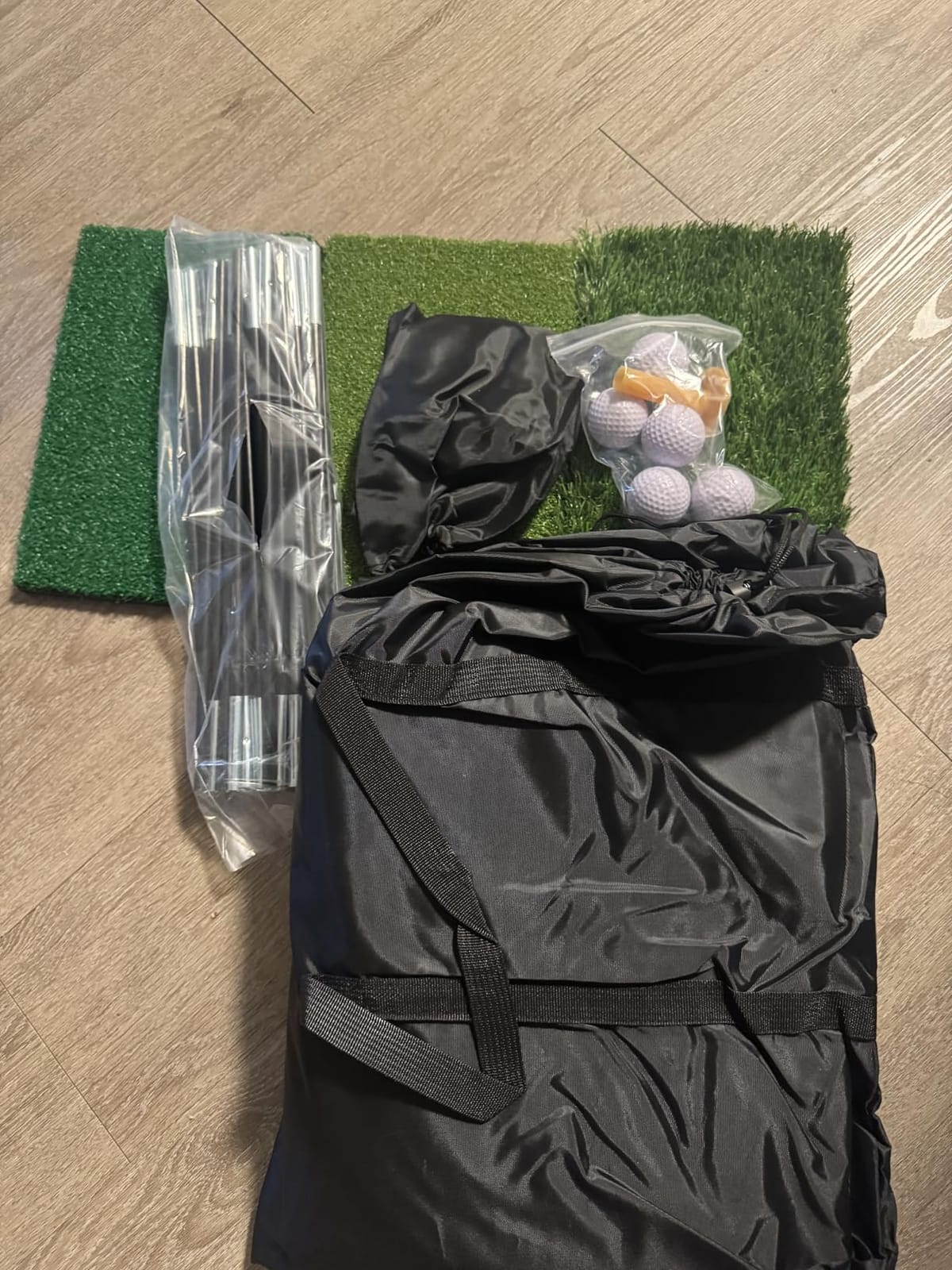 Golf Net: 10x7FT Golf Practice Net for Backyard Driving, Hitting Net with Tri-Turf Mat, Indoor Training Chipping Aid Nets with Reduce Noise Nylon Target, Gifts for Men/Dad/Him customer photo 1