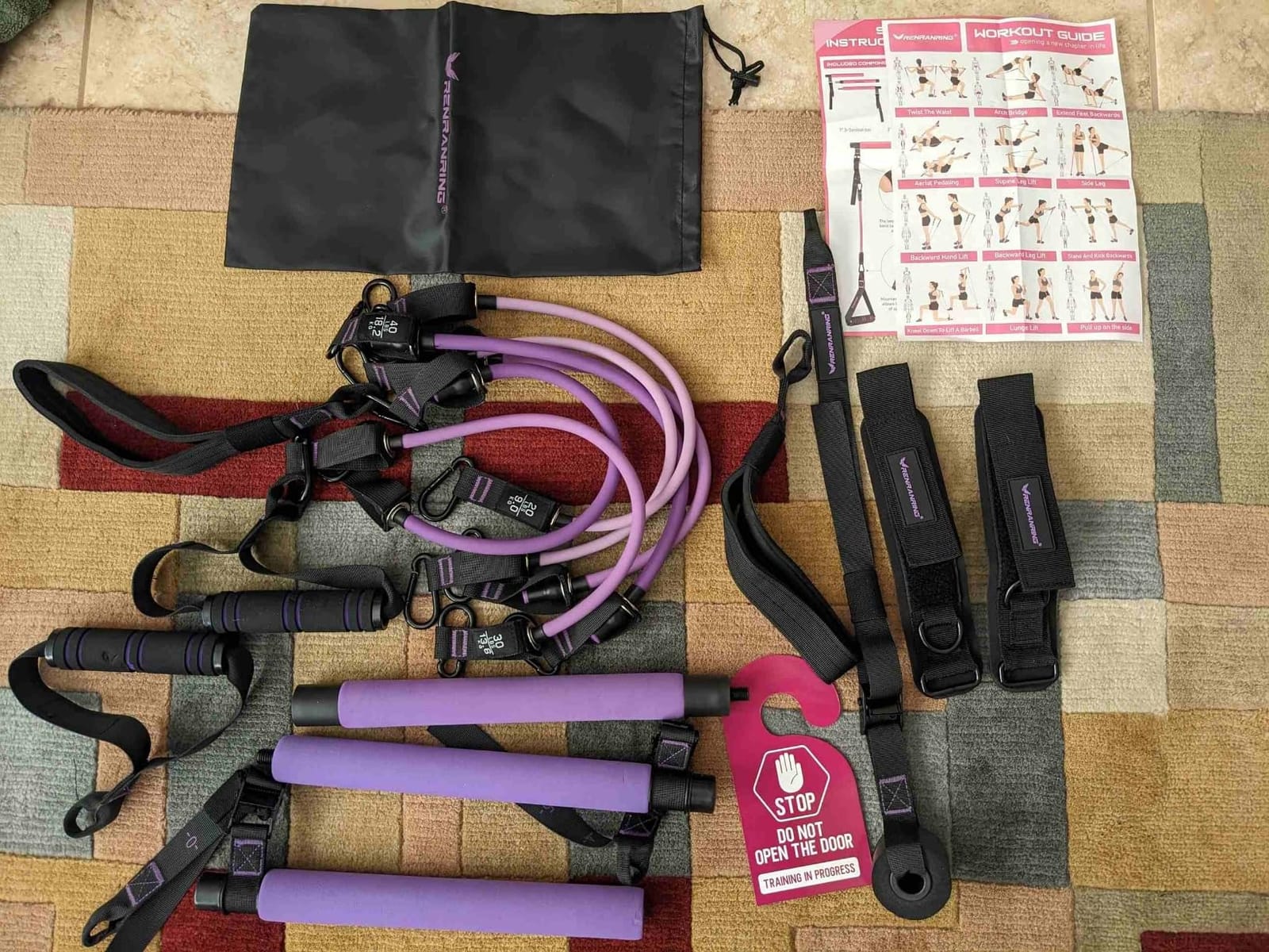 Pilates Bar Kit with Resistance Bands, Pilates Workout Equipment for Women customer photo 2