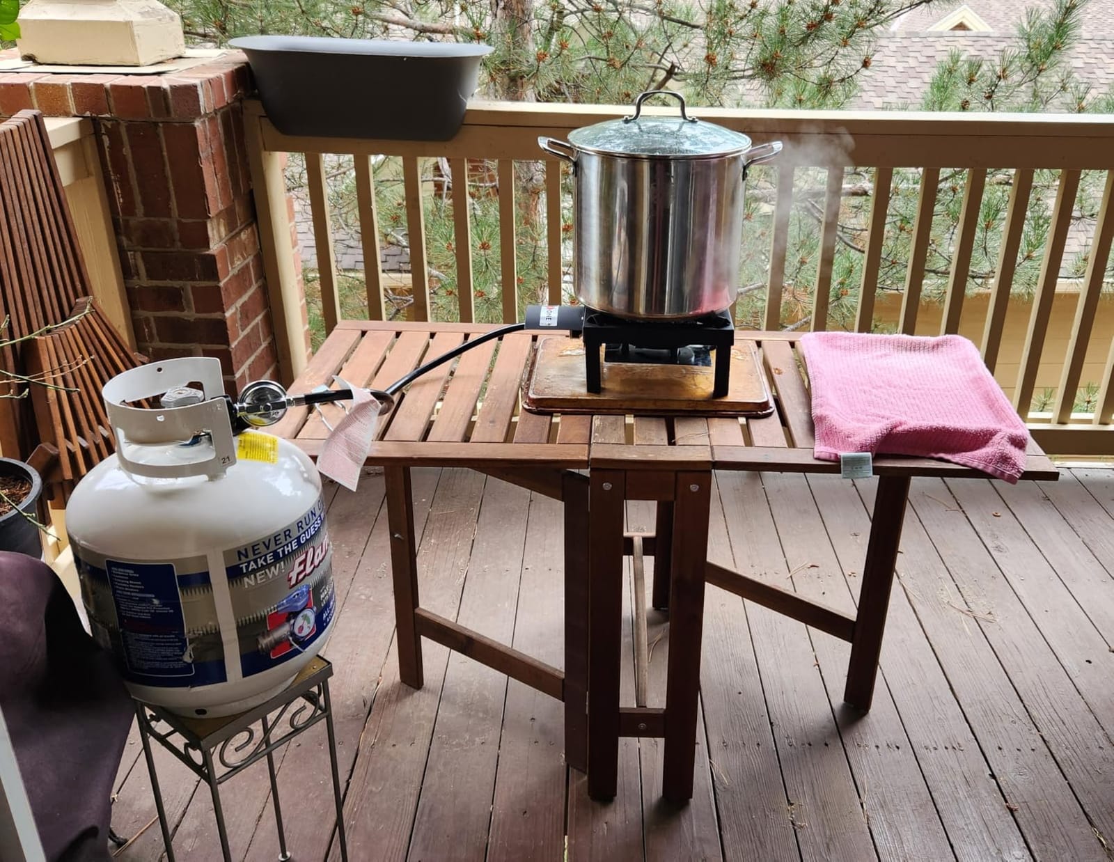 GasOne High Pressure Single Propane Burner - Outdoor Cooking with Heat Shield and Guard – Propane Burner Head for Camping, Tailgating, Seafood Boil, Home Brewing - Patented customer photo 2