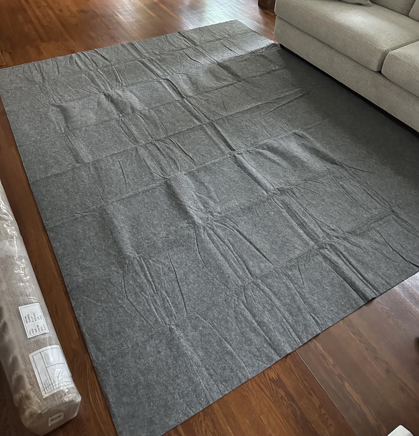 Non-Slip Rug Pads 8 x 10 ft, 100% Waterproof Extra Large Area Rugs Non Skid Rug Pad for All Floors and Finishes Durable Hardwood Floor Protective Felt Keeps Rugs in Place, Safe and Secure customer photo 1