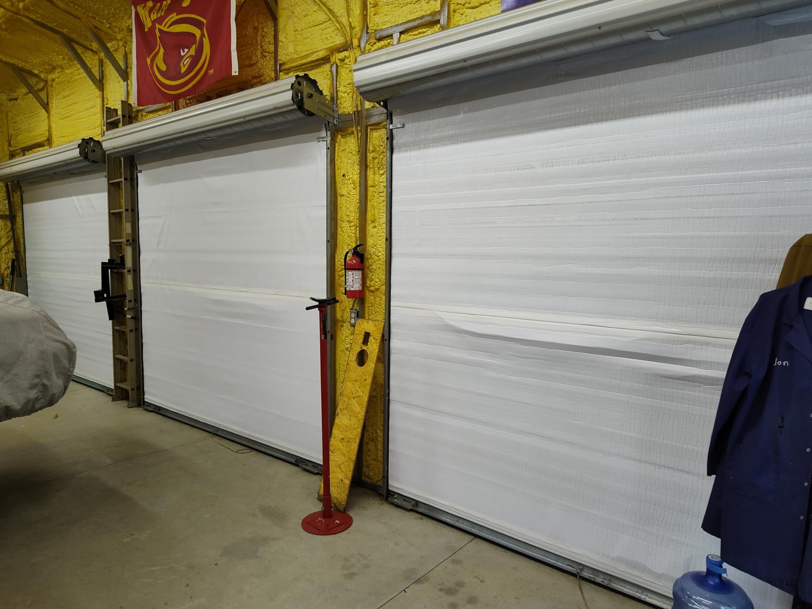 BlueTex Roll Up Garage Door Insulation Kit for Cooling Down Metal Buildings – Easy to Install Complete Insulation for Garage Doors Up to 12'x12' - Covers 150 Sq Ft of Large Single Door customer photo 1