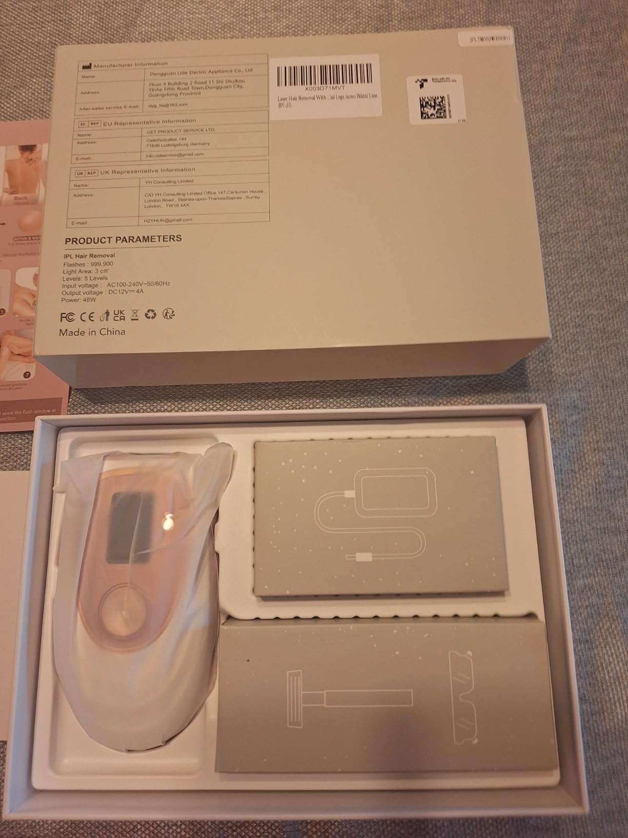 LYSMOSKI Laser Hair Removal, IPL Hair Removal with Ice-Cooling System for Painless & Long-Lasting Result, Safe At-Home Hair Remover Device for Armpits Back Legs Arms Face Bikini Line, Rose Gold customer photo 1