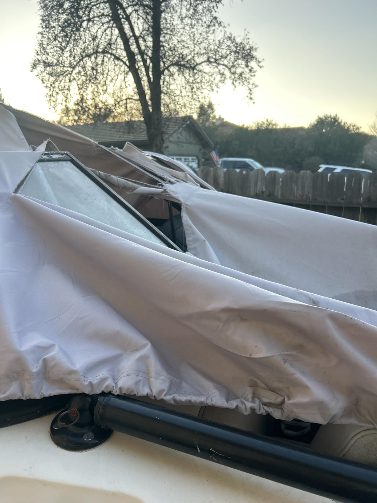 Trailerable Boat Cover 20-22ft, Heavy Duty 1200D Oxford (Grey) customer photo 2