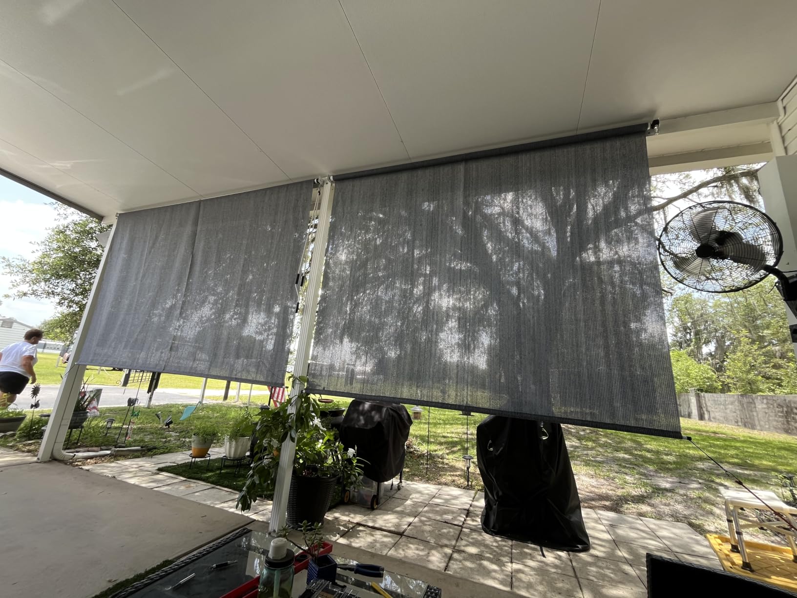 SEEYE Outdoor Sunshade Roller Shades 96