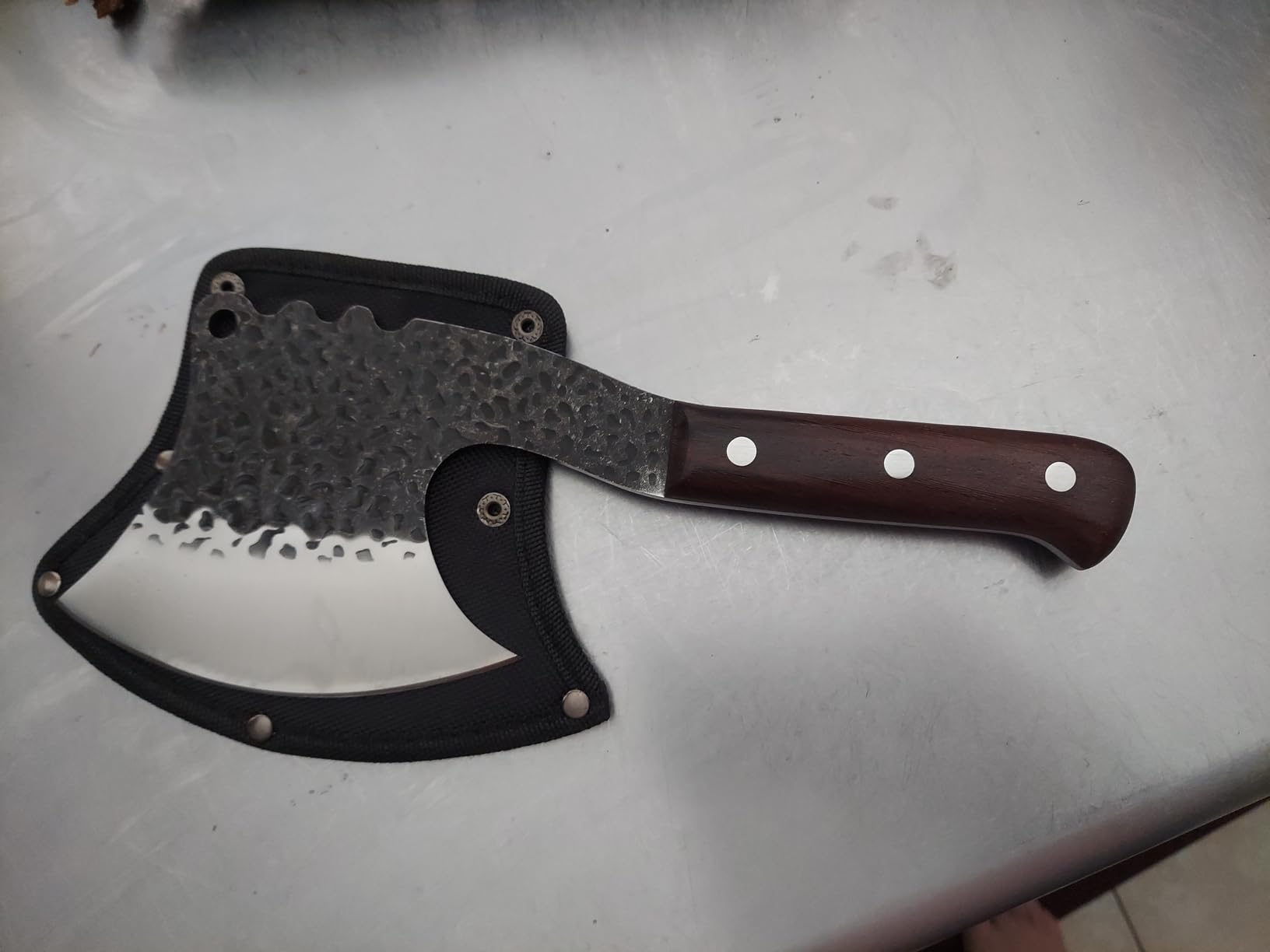 ROCOCO Meat Bone Cleaver Knife - Silver Heavy Duty Butcher Kitchen Axes customer photo 1