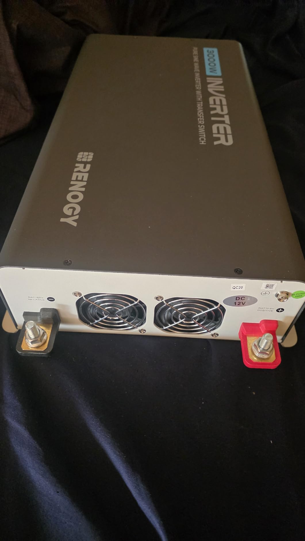 Renogy Inverter PUH, 1000W Pure Sine Wave Power Inverter with UPS Transfer Switch & Bluetooth, 12V DC to 120V AC Converter for RV, Truck, Home,Camping - 2000W Surge Power, Remote Monitoring customer photo 1