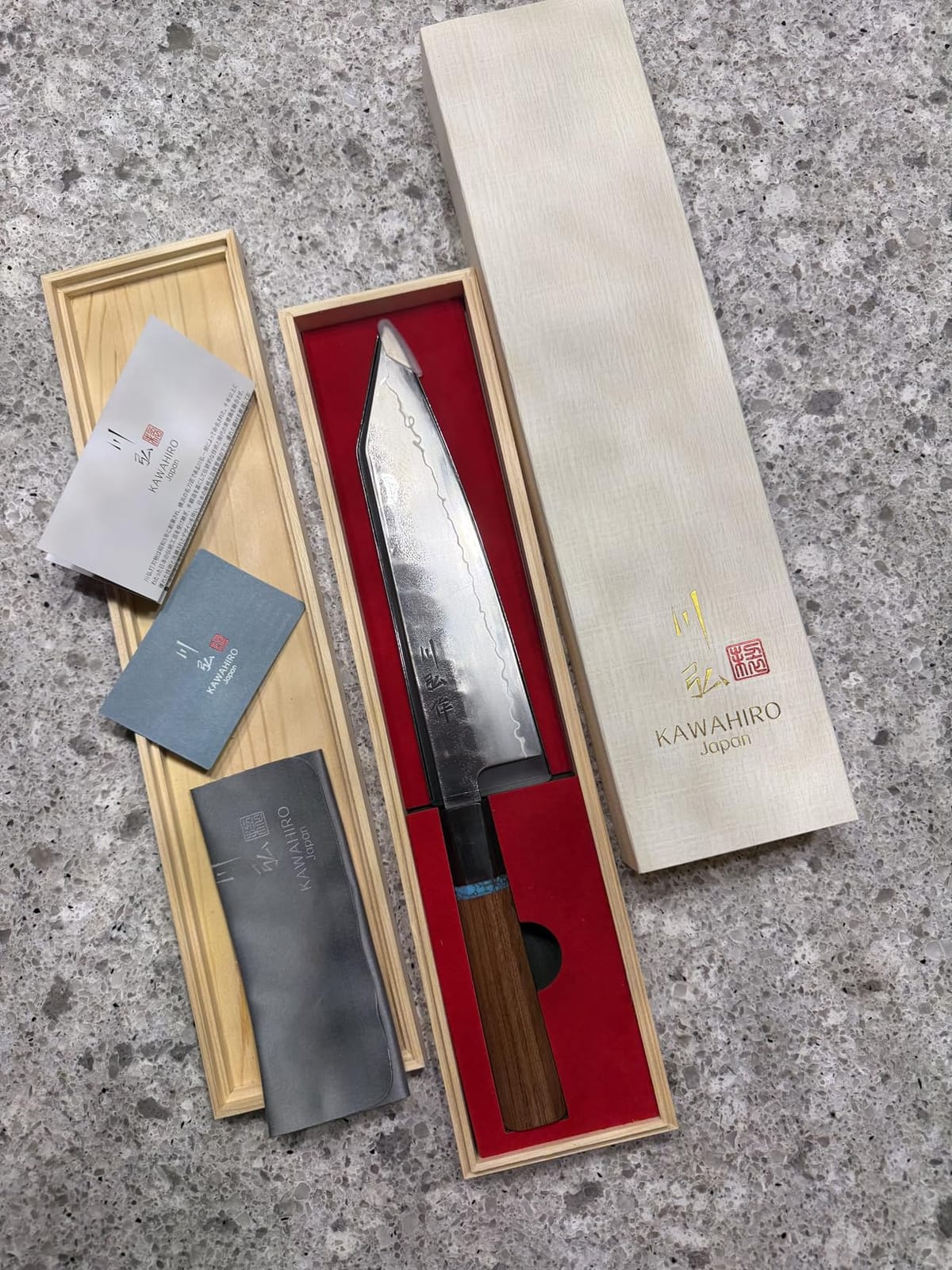 KAWAHIRO 8.27 Inch Japanese Chef Knife, Hand-Forged VG10 for Precise Cuts customer photo 1