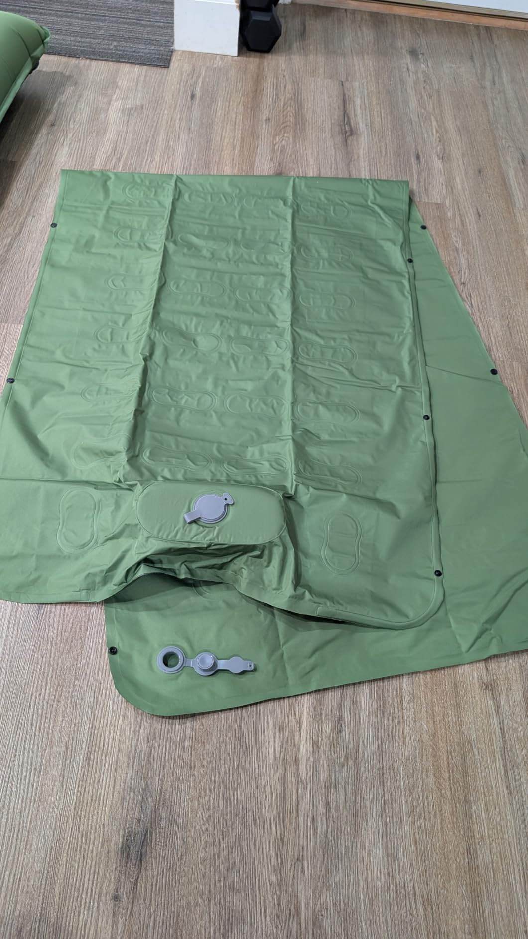 FNARMW Camping Sleeping Pad, Extra Thick 5 Inch Camping Mat with Pillow Built-in Foot Pump Inflatable Sleeping Pads Compact for Camping Backpacking Hiking Traveling Tent(Green) customer photo 2