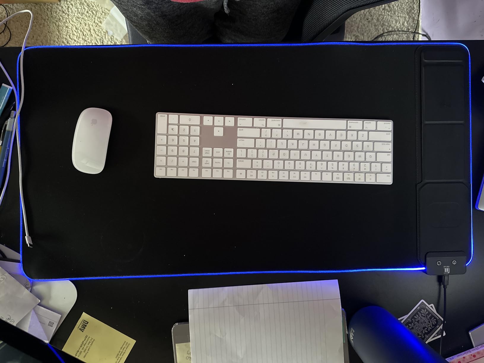 Wireless Charging RGB Mouse Pad with Phone Stand, Large Gaming Desk Mat customer photo 1