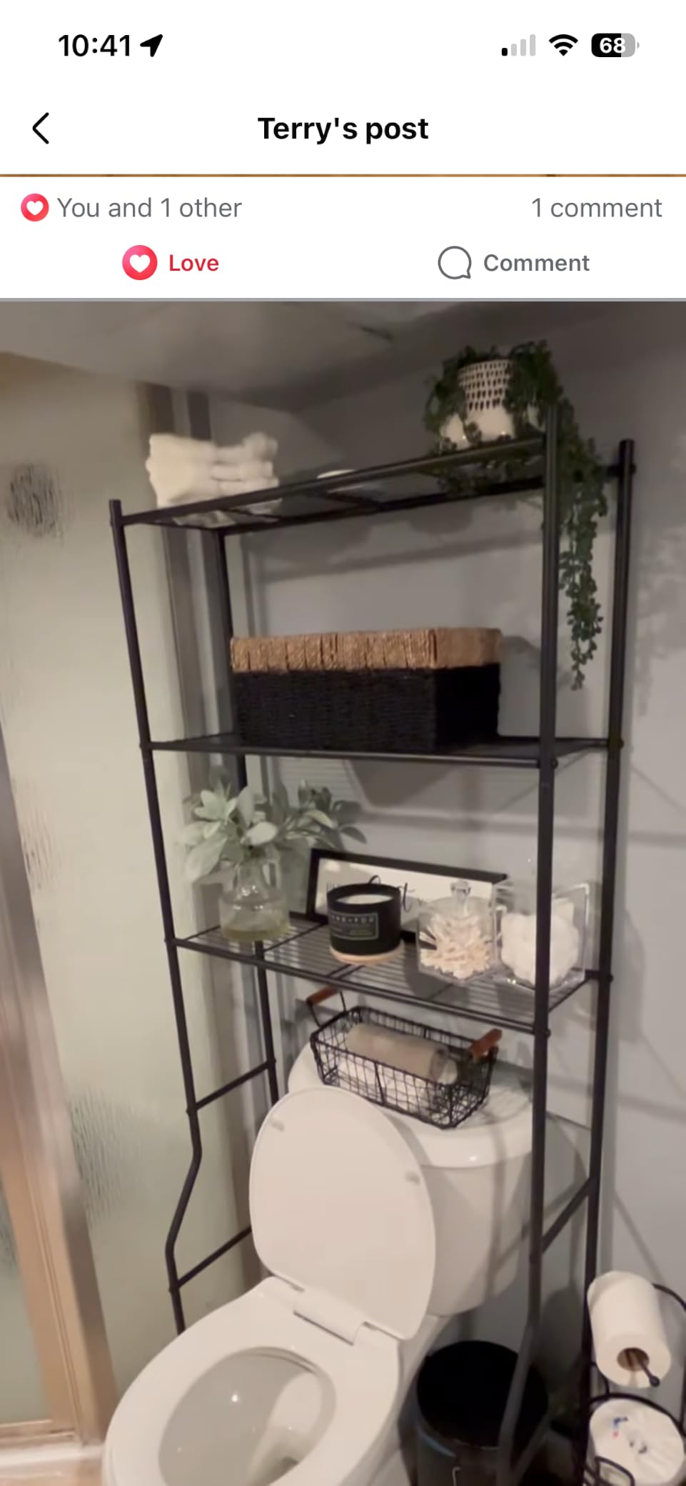 GloTika 3-Tier Over Toilet Storage, Anti-Tilt, 64