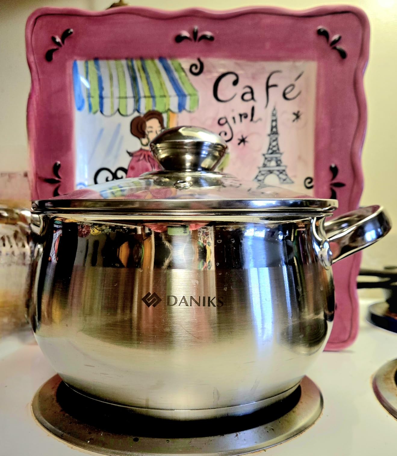 Daniks Classic 12-Piece Stainless Steel Cookware Set with Glass Lids, Includes Saucepan and Frying Pan with Lid, Tri-Ply Bases for Even Heating, Induction Compatible, Dishwasher Safe customer photo 1