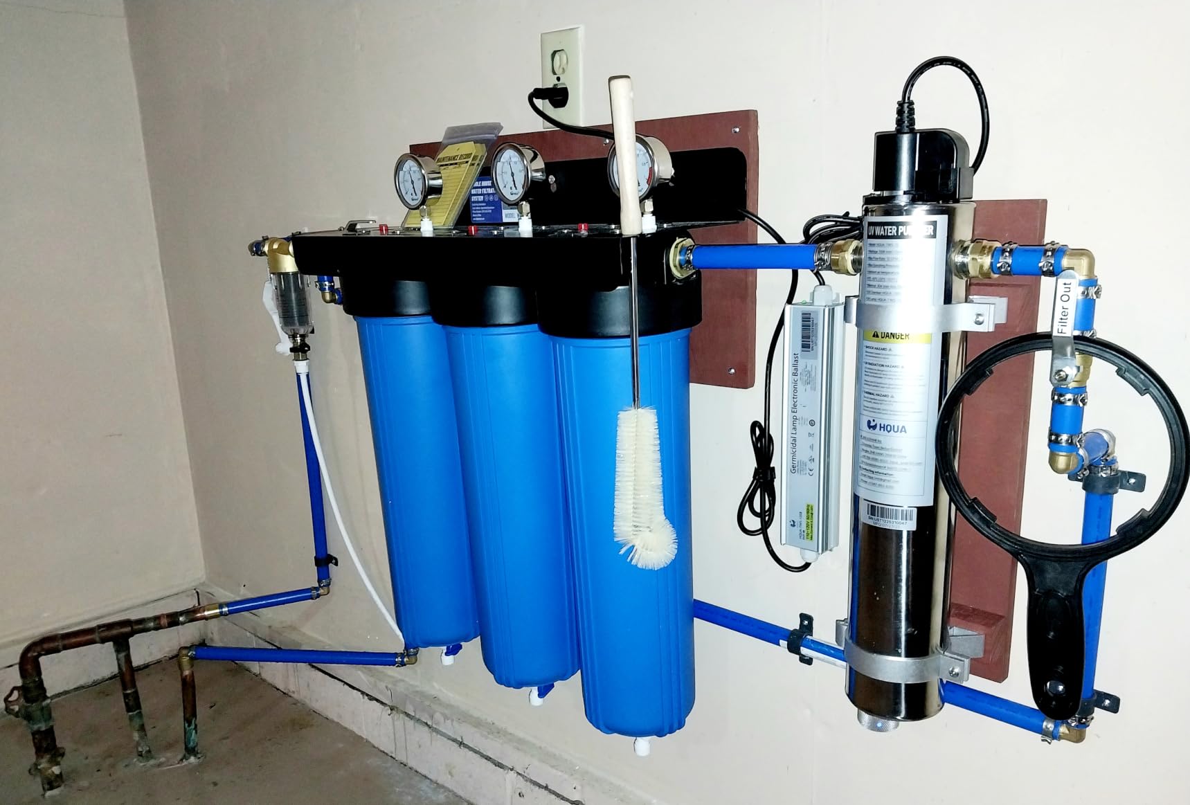WF3-01 3-Stage Whole House Water Filtration System, Reduces Heavy Metals (Lead, Mercury, Arsenic, Cadmium, Chromium), Chlorine, Sediment, Odor, and VOC’s customer photo 2