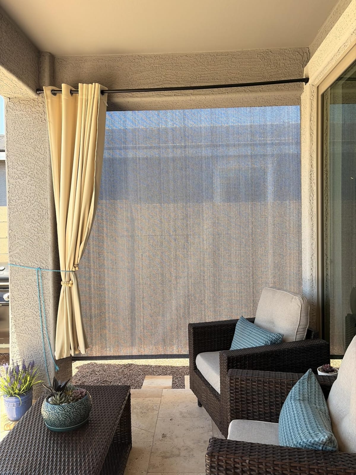 Amagenix Patio Shades Roll Up Outdoor Blinds for Porch, 8' W x 8' H customer photo 1