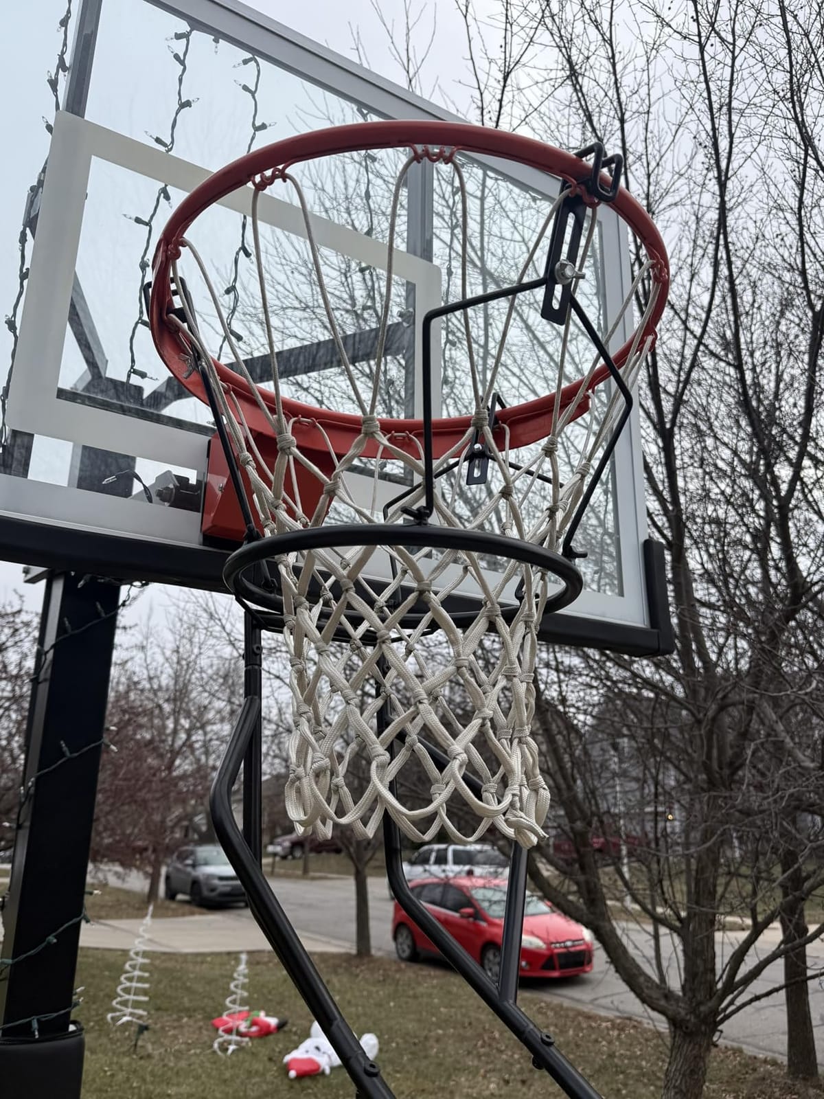 GADFISH Basketball Return Attachment, Heavy Duty Basketball Rebounder with 3 Stable Large Hooks, Durable Basketball Accessories for 18