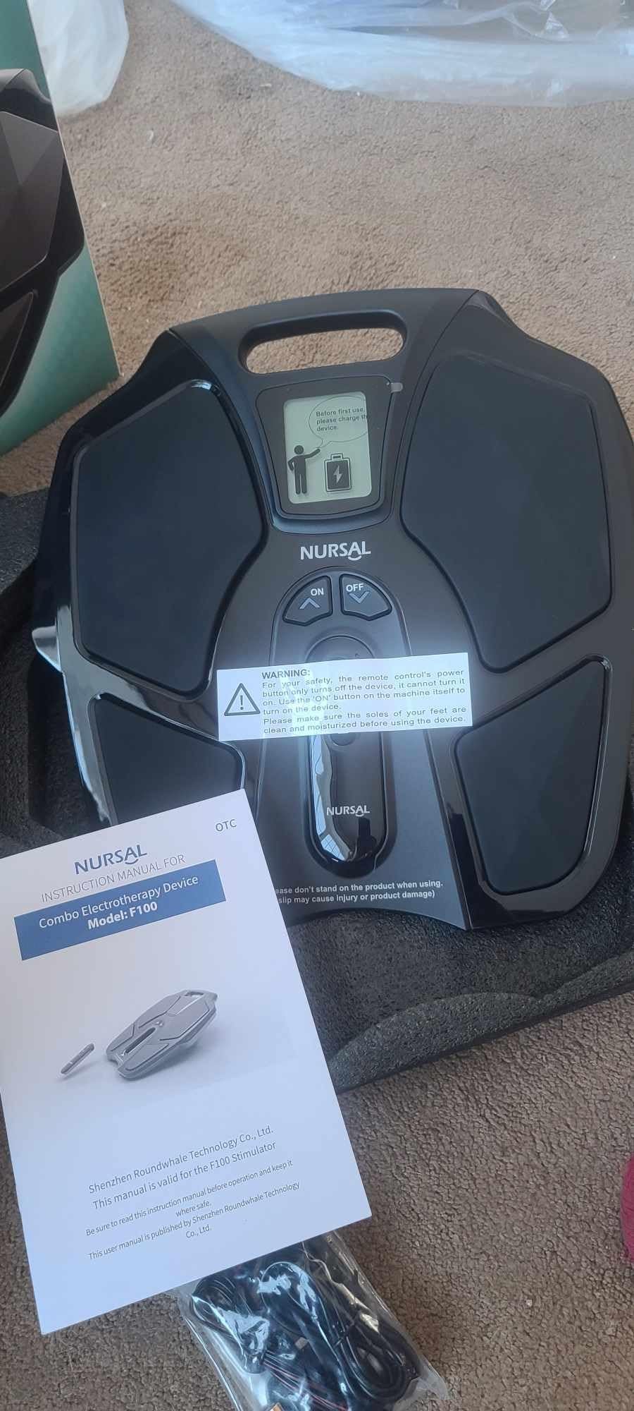 NURSAL TENS EMS Foot Massager for Neuropathy, Foot Nerve Muscle Stimulator Pro, Circulation and Body Pain Relief with TENS Unit Muscle Stimulator Pads, Electric Feet Legs Blood Circulation Machine customer photo 2
