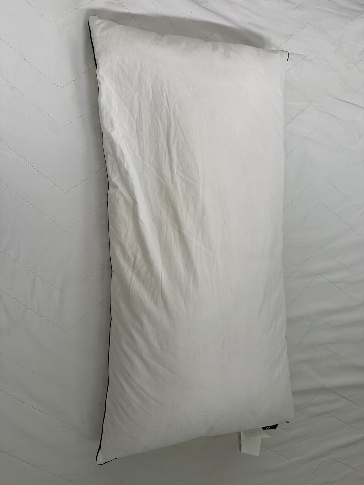 Flat Feather Down Pillows Pillows for Sleeping King Size Set of 1, Thin Hotel Pillow 1 Pack with Airyfil™ Fillings, Soft Bed Pillow for Stomach, Back Sleepers, Soft, 20×36 in. customer photo 1
