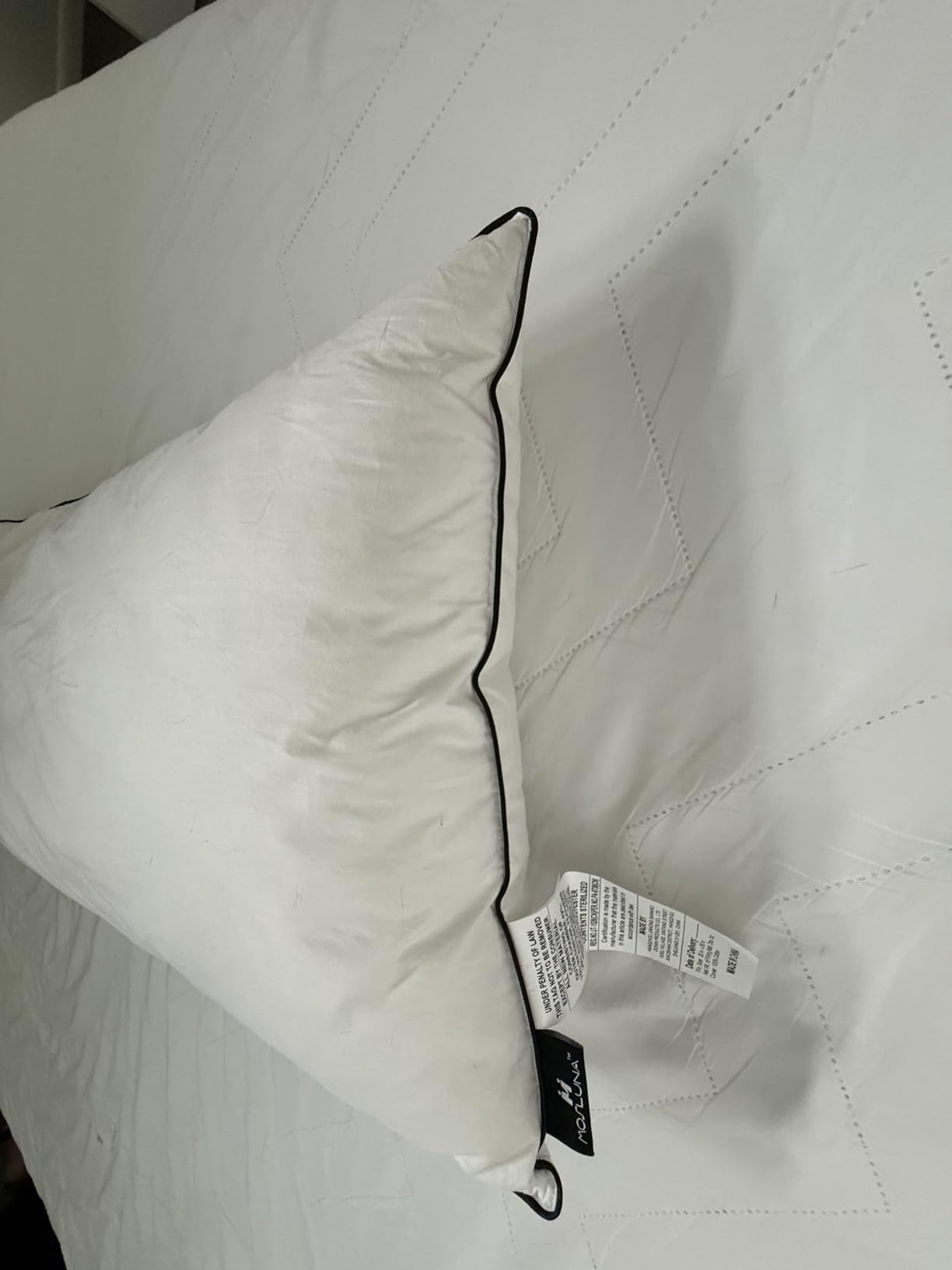 Flat Feather Down Pillows Pillows for Sleeping King Size Set of 1, Thin Hotel Pillow 1 Pack with Airyfil™ Fillings, Soft Bed Pillow for Stomach, Back Sleepers, Soft, 20×36 in. customer photo 2