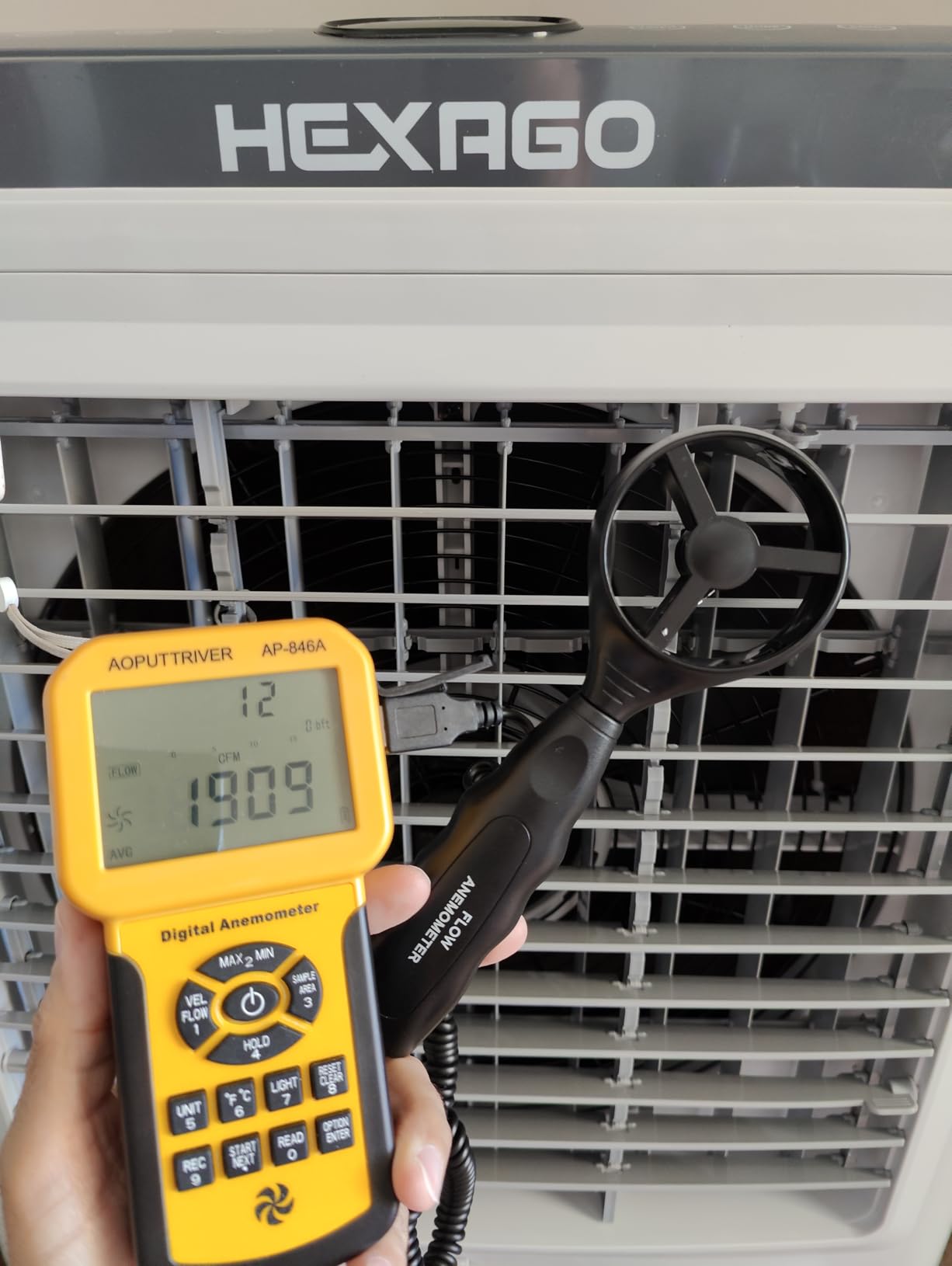 Hexago 7500 CFM Evaporative Air Cooler, Swamp Cooler With 13.2 Gal Tank, Remote, 24H Timer, Oscillation, 3 Speeds, Portable swamp cooler for Garage, Patio, Commercial Use, ETL Safety Listed, 950 Sq.Ft customer photo 1