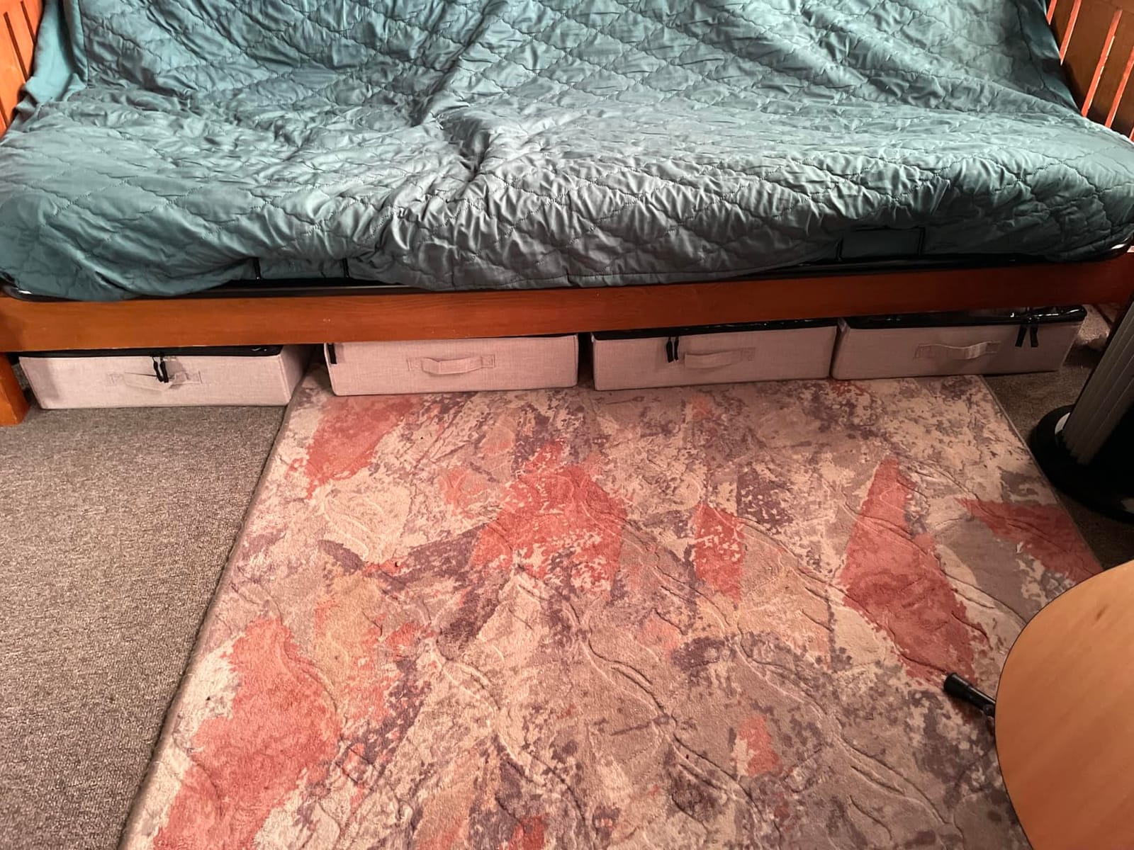 4.5 Inches Under Bed Storage Containers with Sturdy Sidewalls/Bottom and Reinforced Handles,Low Profile Underbed Storage for Clothes,Shoes,Pillows and Blankets with Zips and Clear Windows,4 Pack customer photo 1