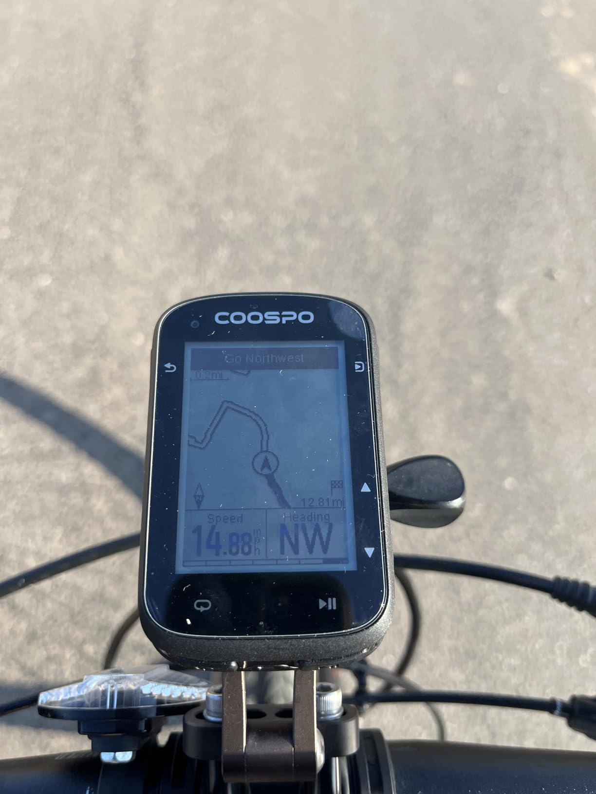 COOSPO CS500 Bike Computer Wireless, 2.6 Inch LCD GPS Cycling Computer with Route Navigation, Bluetooth5.0 ANT GPS Bicycle Speedometer with Auto-Backlight, Support Bike Radar & 45H Battery Life customer photo 1