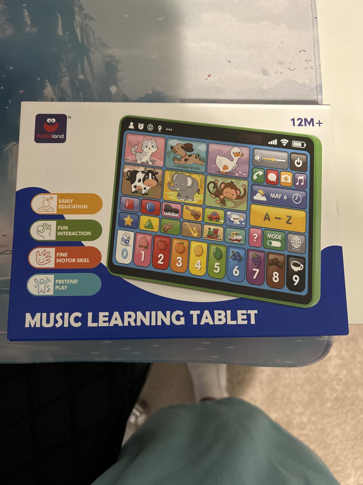 hahaland 5-Language Learning Tablet Toy for Toddler 1-3 with Speech Therapy customer photo 1