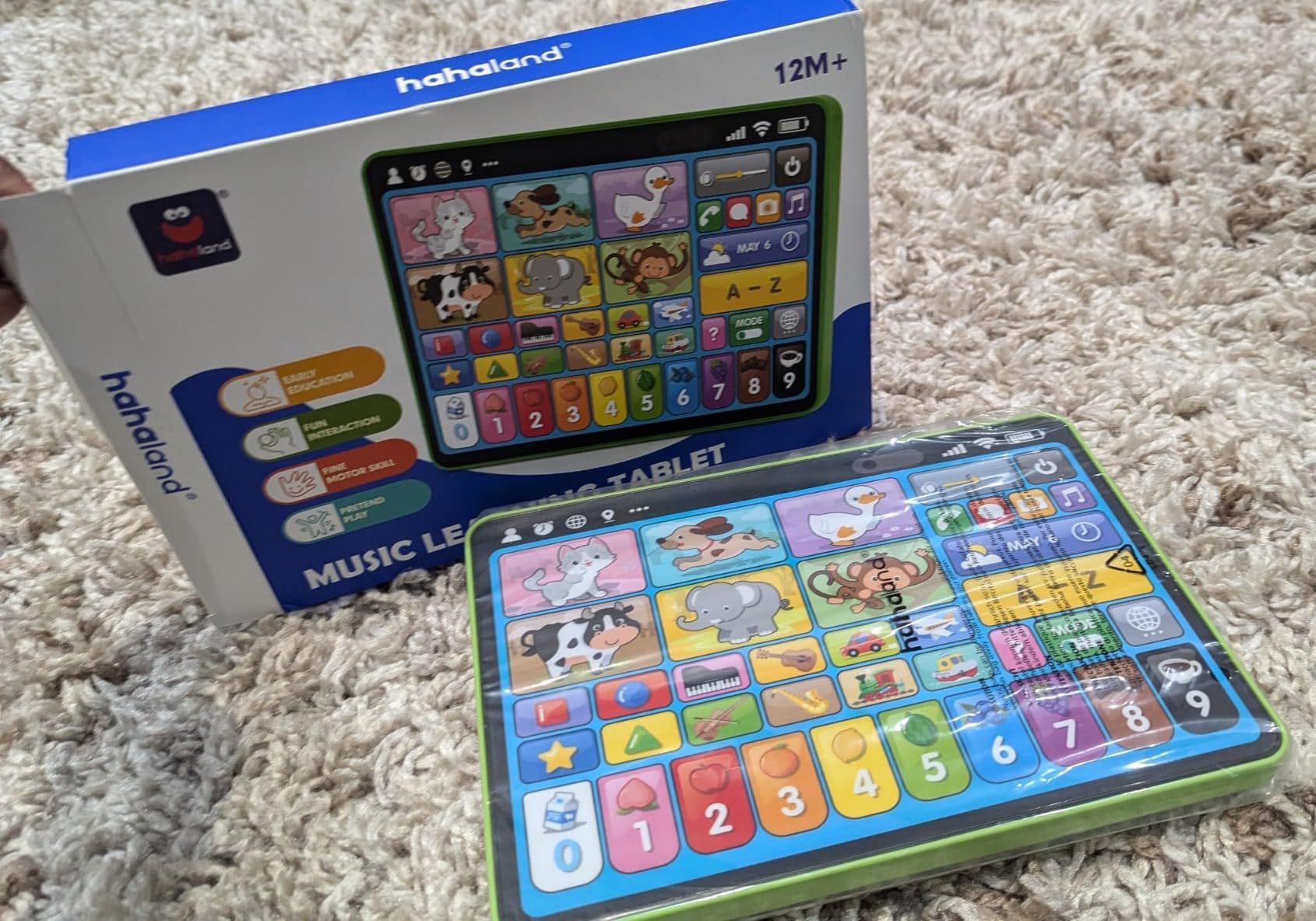 hahaland 5-Language Learning Tablet Toy for Toddler 1-3 with Speech Therapy customer photo 2