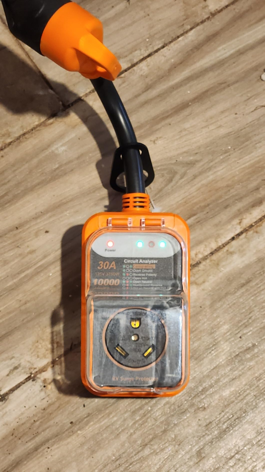 RV Surge Protector 30 Amp, 10000 Joules Circuit Analyzer for Camper | RV Adapter Plug with Waterproof Cover for Travel Trailers customer photo 2