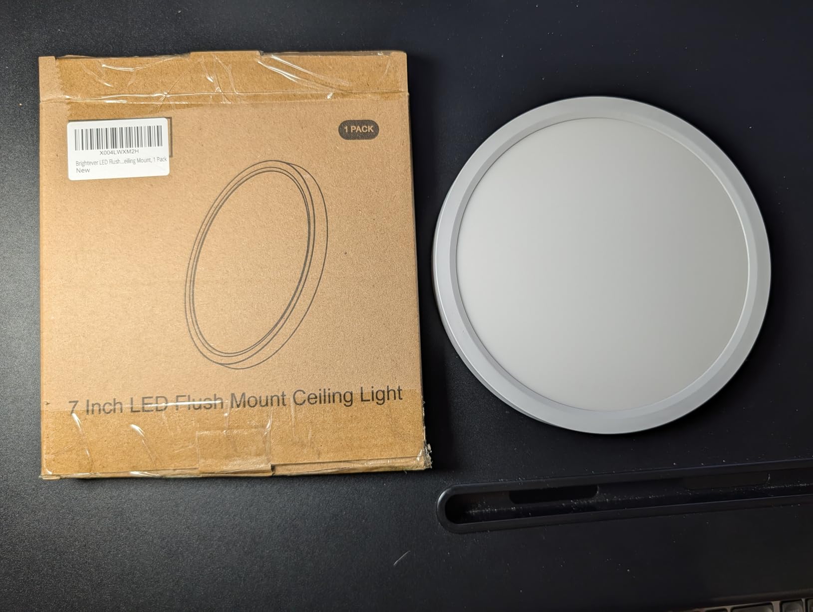 Brightever 12 Inch LED Flush Mount Ceiling Light Fixture, Dimmable, 3200LM customer photo 1