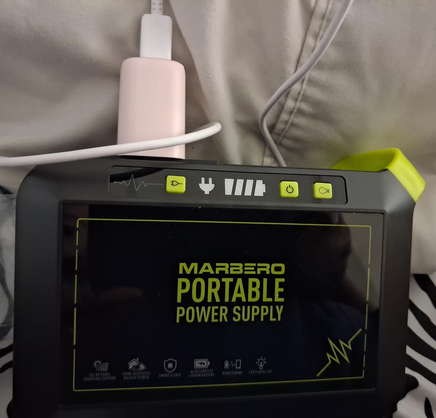 MARBERO 111Wh Solar Generator with Panels Included Solar Panel Kit 30W | Solar Powered Generator 120W Surge Portable Power Station with 8 Output Ports for Home Outages Camping Outdoor Emergency RV customer photo 1