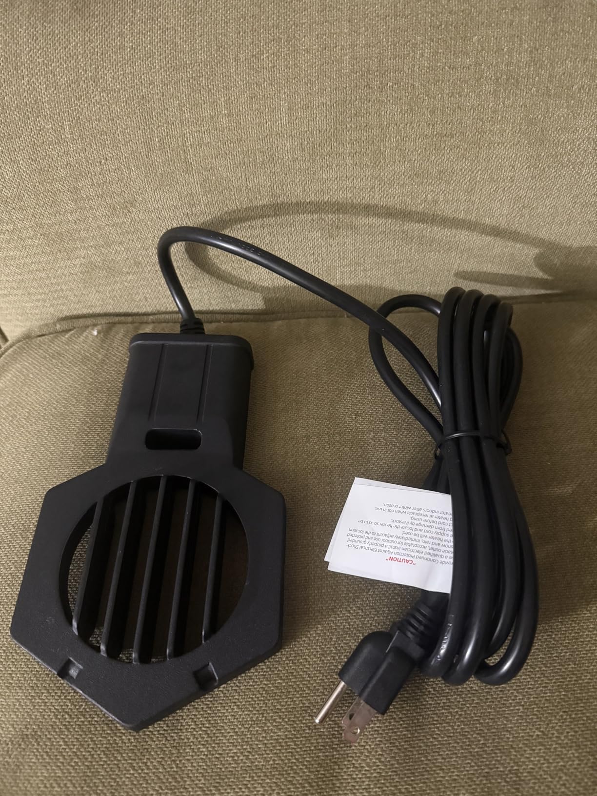 500W Pond Heater Submergible De-icer Cast Aluminum Chicken Water Heater,Stock Tank Heater for Livestock/Horse/Fish/Bird Bath Winter Outdoor, 10ft (500W) customer photo 1
