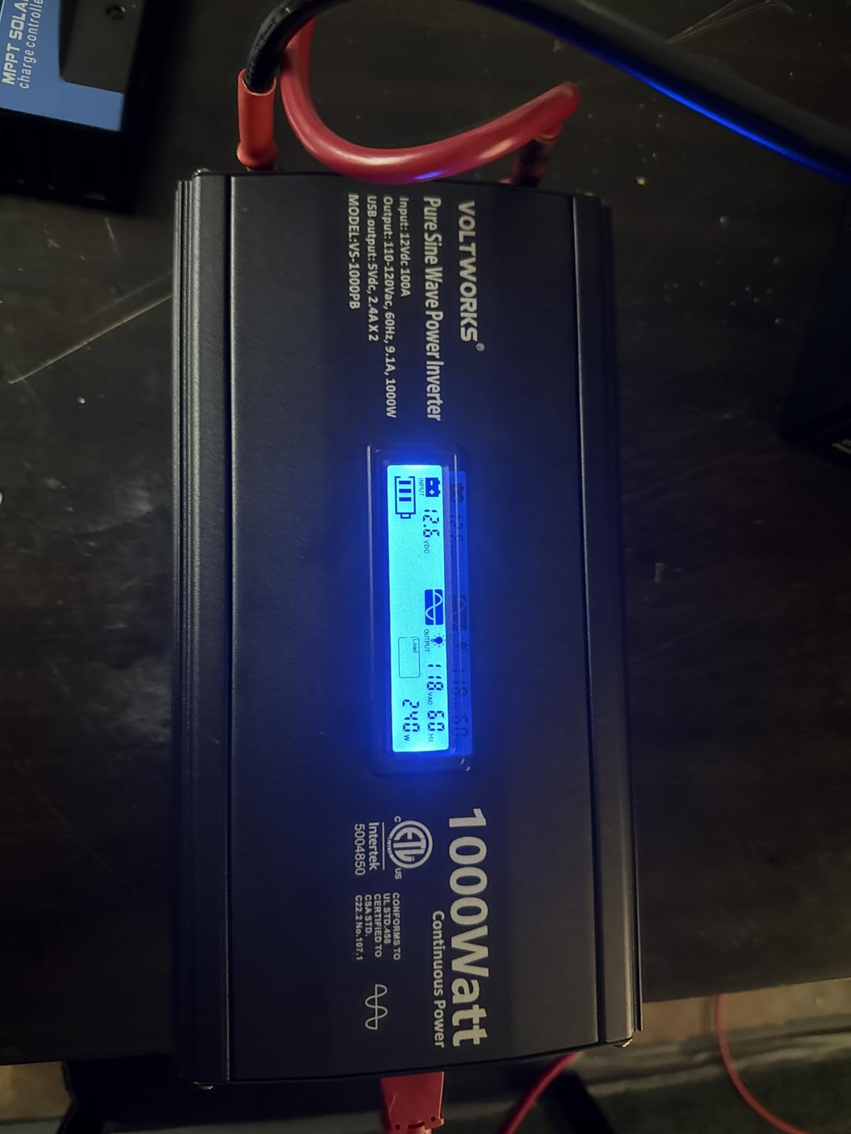 Pure Sine Wave Inverter 1500 Watt 12V to 110V 120V AC, 3100W Max for 2S customer photo 2