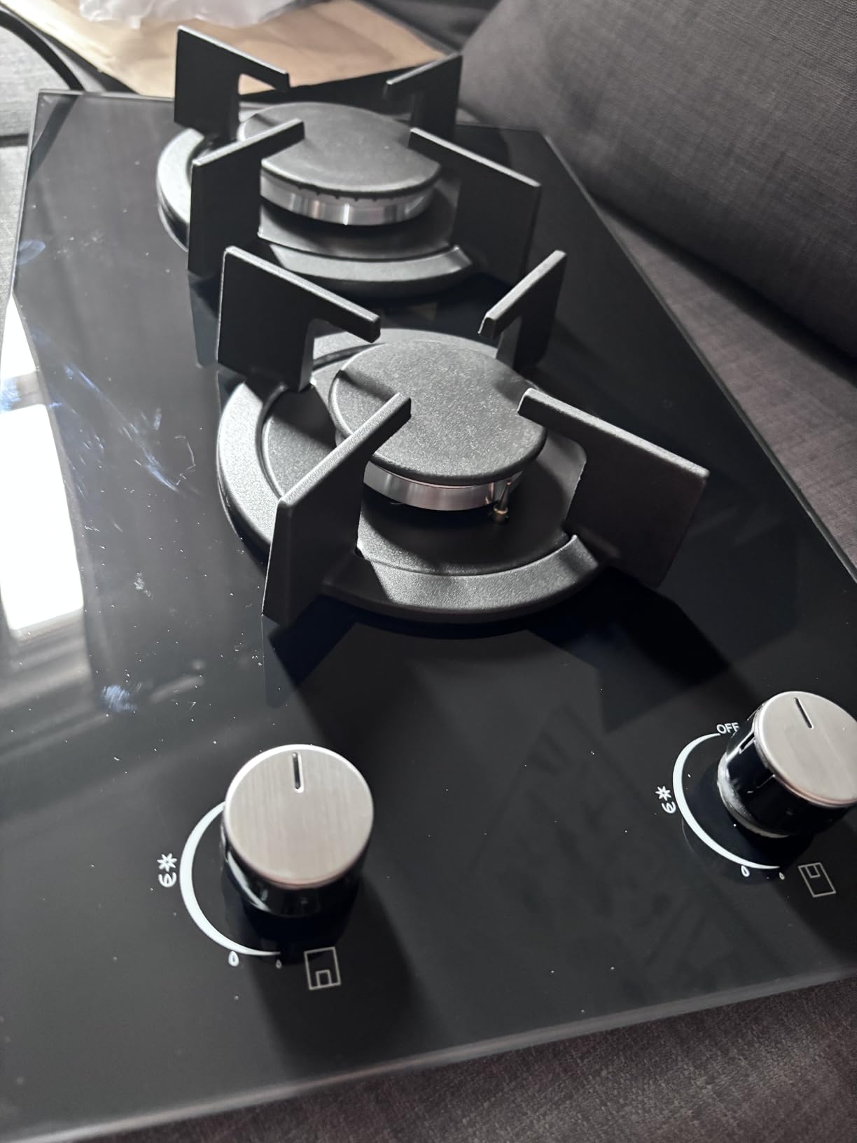 Gas Cooktop 30 Inch, Amzgachfktch 5 Burners Propane Stove, Built-in NG/LPG Convertible Gas Stove Top, Black Tempered Glass Propane Cooktop with Thermocouple Protection customer photo 2