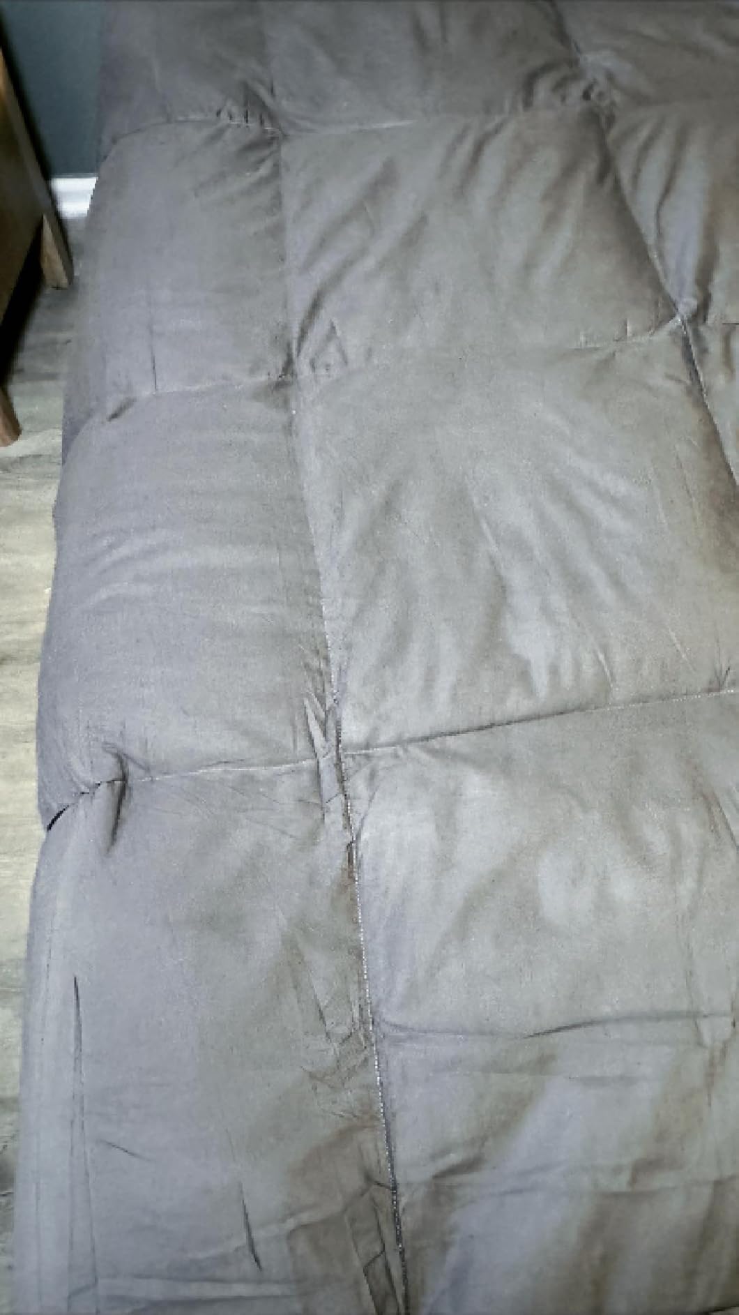 Grey Goose Feather Down Comforter Queen Size, Premium All Season Duvet Insert, 750+ Fill Power 1200TC Cotton Blend Fabric Hotel Style Comforter, 42 Oz Lightweight (90x90, Dark Grey) customer photo 1