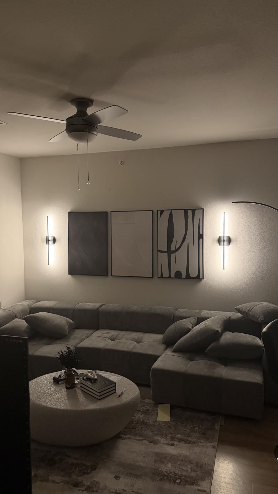 Large Framed Boho Black White Abstract Wall Art for Living Room, 24x36 In customer photo 2