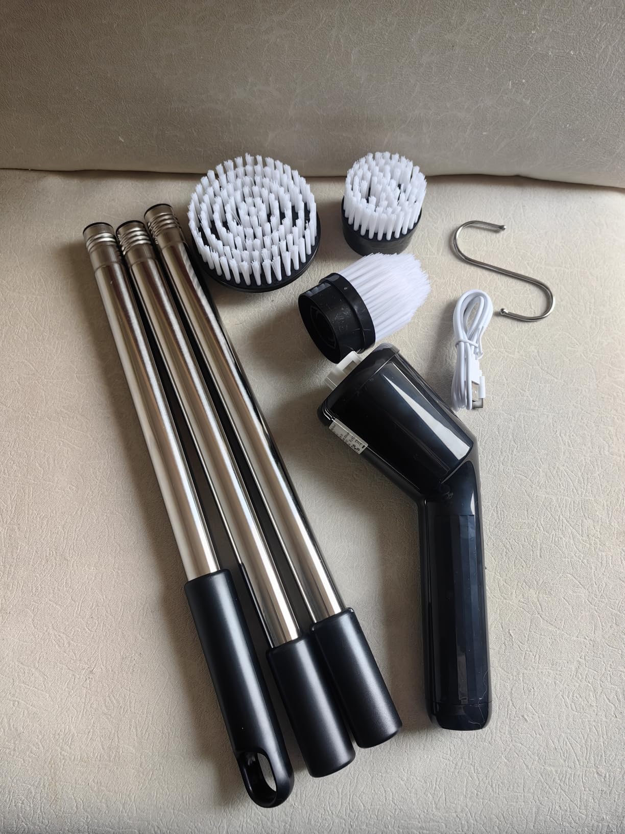 Electric Spin Scrubber for Bathroom, Shower Scrubber with Long Handle customer photo 1