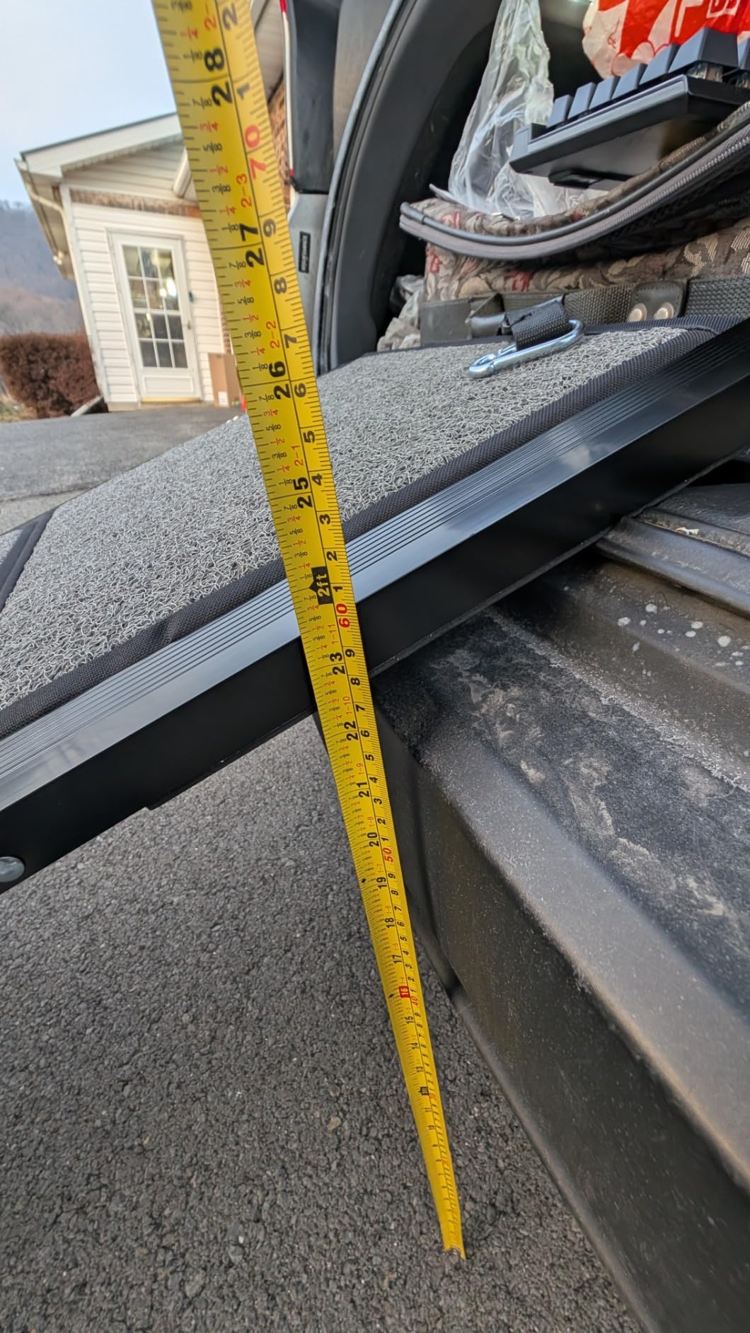 Dog Ramp for Car 𝟕𝟏”𝐱𝟐𝟎” Large Folding Pet Stair Ramps for Truck, SUV, with Non-Slip Surface, Up to 250LBS, Outdoor Dog Car Ramp for Medium & Large Dogs, Portable Pet Steps customer photo 2