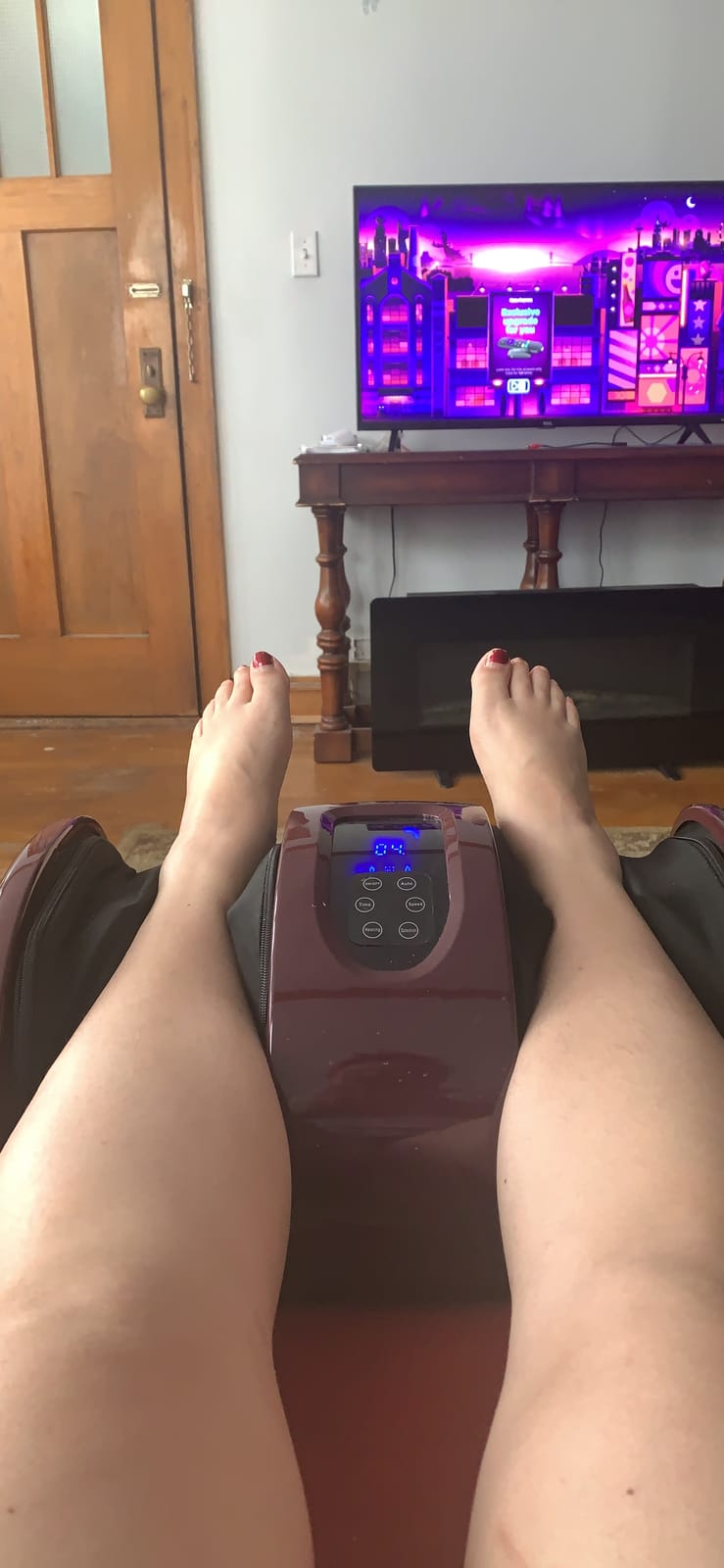 Best Choice Products Heated Shiatsu Foot Massager for Pain Relief, Plantar Fasciitis, Neuropathy, Blood Circulation w/Compact Design - Sage customer photo 1
